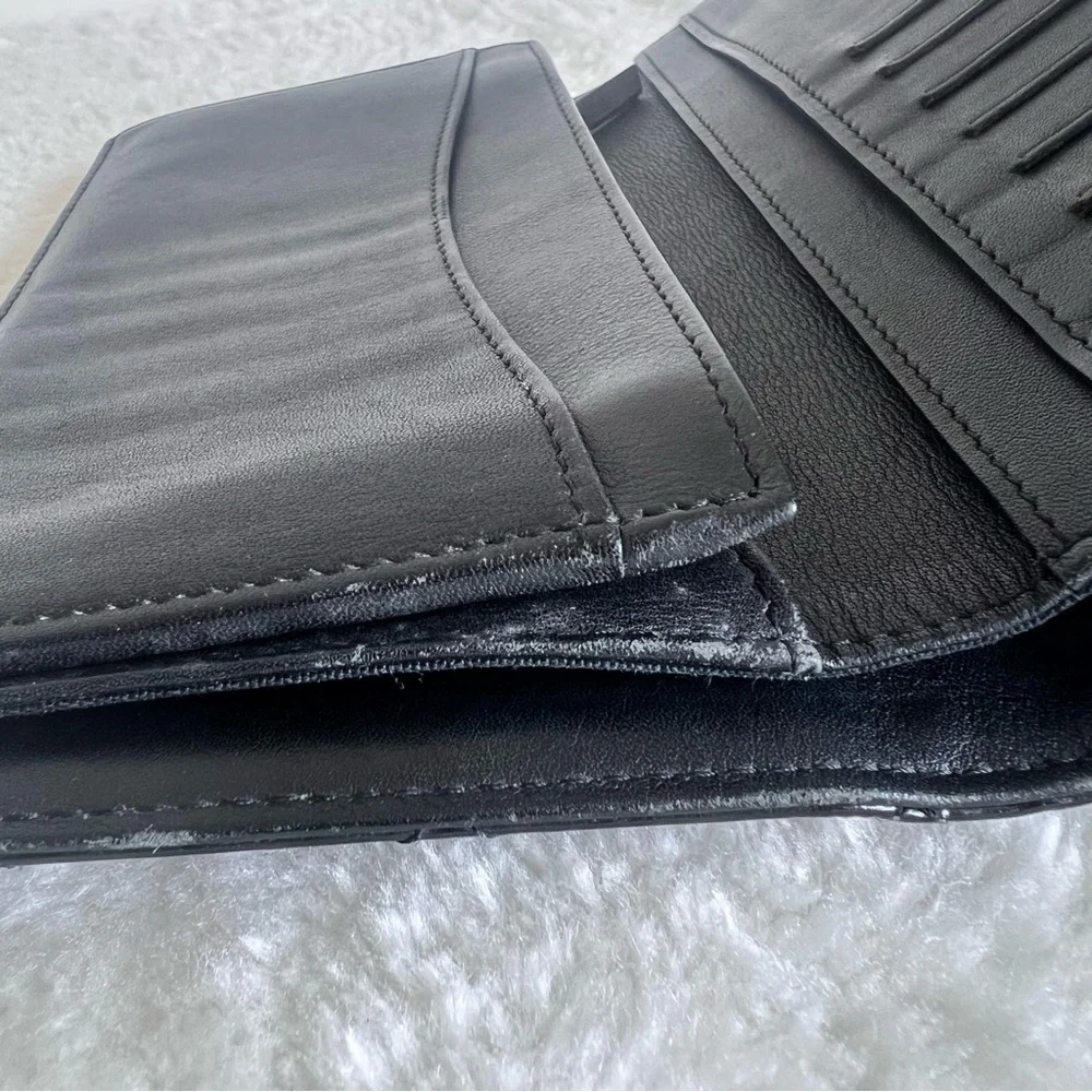 Chanel Classic Long Flap Wallet in Black Quilted Patent Leather